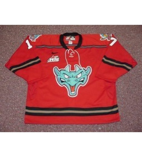 Custom WHL Kelowna Rockets 01 02 Kiel Mcleod Third Hockey Jersey Red